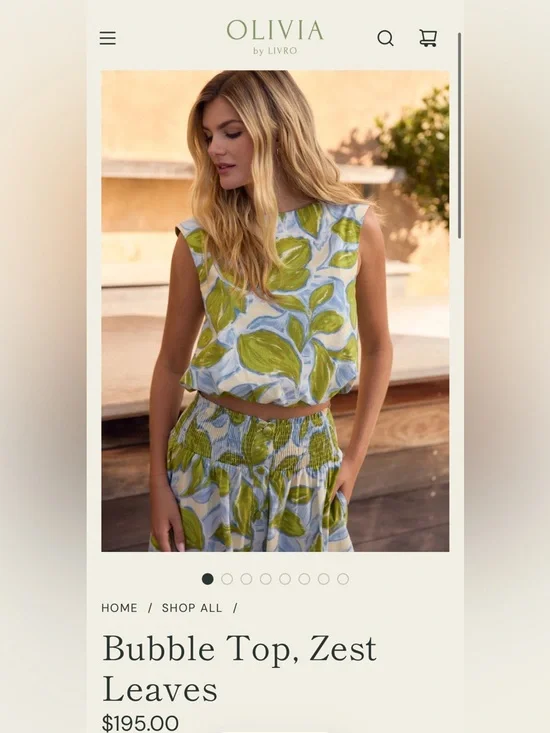 NWT Olivia By Livro Bubble Top - Picture 8 of 9